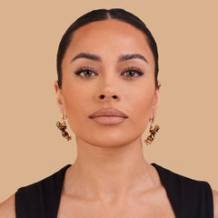 Leopard Sculptural Drop Earrings