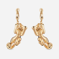 Leopard Sculptural Drop Earrings