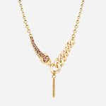 Leopard tassel bead chain necklace