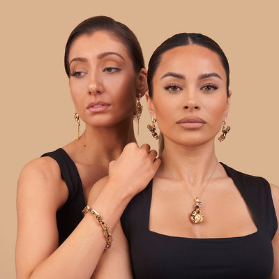 Leopard Tassel Statement Drop Earrings