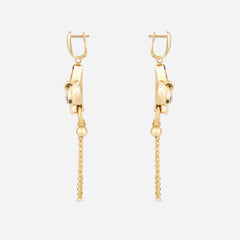 Leopard Tassel Statement Drop Earrings