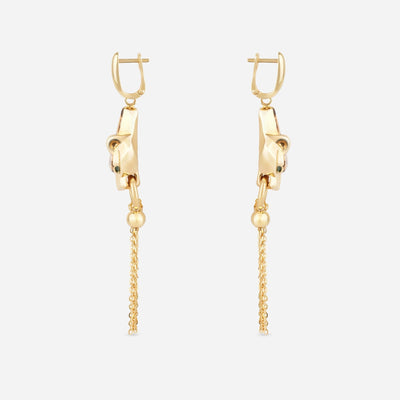 Leopard Tassel Statement Drop Earrings