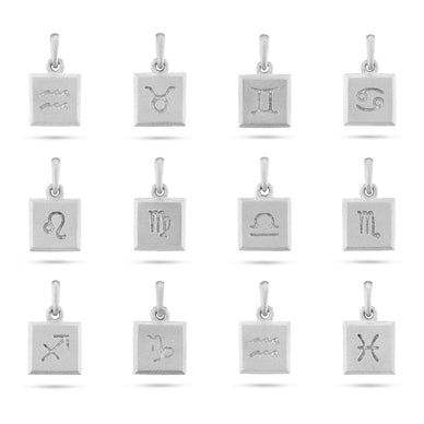 Libra Zodiac Pendant - Platinum