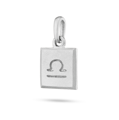 Libra Zodiac Pendant - Platinum