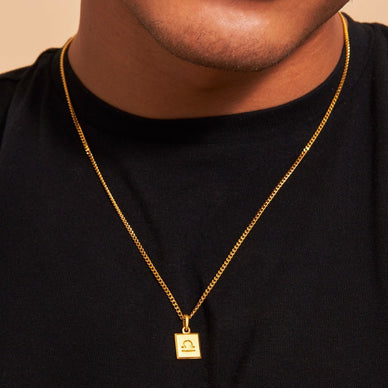 Libra Zodiac Pendant - Gold 24k