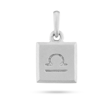 Libra Zodiac Pendant - Platinum