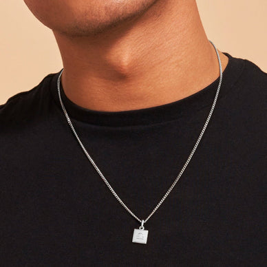 Libra Zodiac Pendant - Platinum