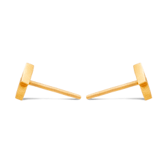 Lightning Bolt Stud Earrings - Gold 24k