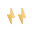Lightning Bolt Stud Earrings - Gold 24k