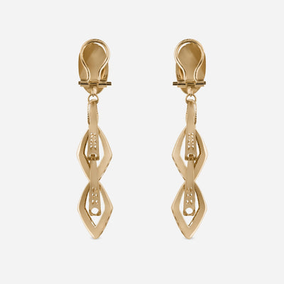 Linked Diamond Drop Earrings