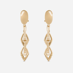 Linked Diamond Drop Earrings