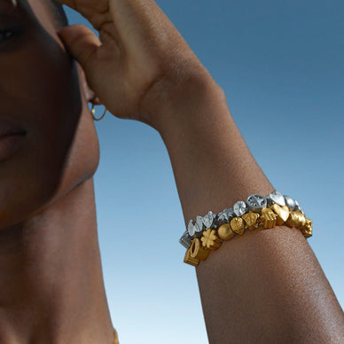 Liquid Metal Bead Charm - Silver