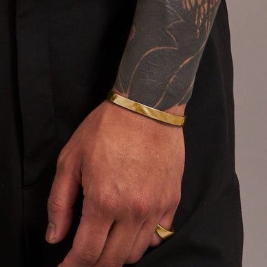 Liquid Metal Cuff - Gold 9k