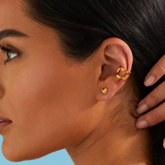 Liquid Metal Ear Cuff - Gold 18k