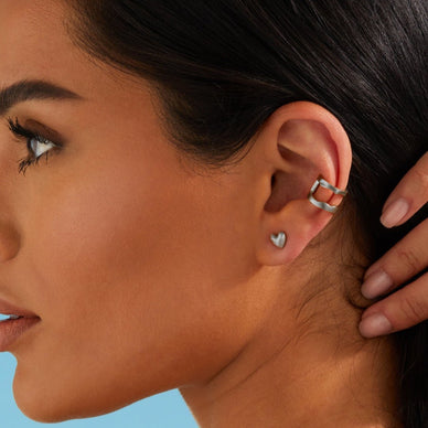 Liquid Metal Ear Cuff - Platinum