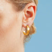 Liquid Metal Hoop Earrings - Gold 24k