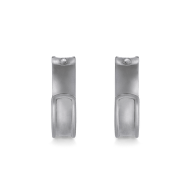 Liquid Metal Hoop Earrings - Silver