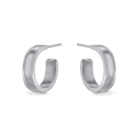 Liquid metal hoop earrings