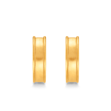 Liquid Metal Hoop Earrings - Gold 24k