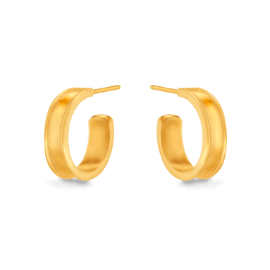 Liquid Metal Hoop Earrings - Gold 24k