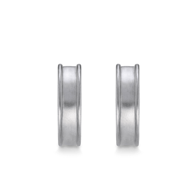 Liquid Metal Hoop Earrings - Silver