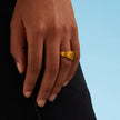 Liquid Metal Signet Ring - Gold 24k