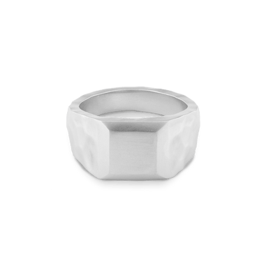 Liquid Metal Signet Ring - Platinum