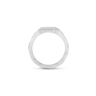 Liquid Metal Signet Ring - Platinum