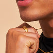 Liquid Metal Signet Ring - Gold 24k