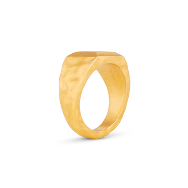 Liquid Metal Signet Ring - Gold 24k