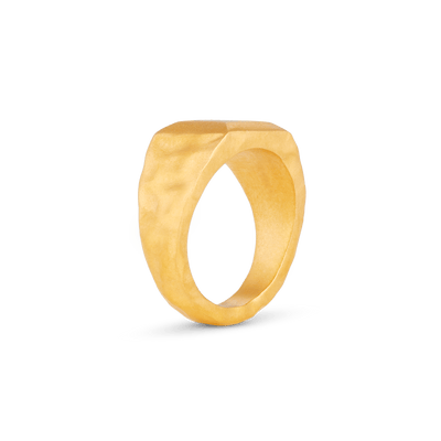 Liquid Metal Signet Ring - Gold 24k