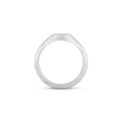 Liquid Metal Signet Ring Set - Platinum