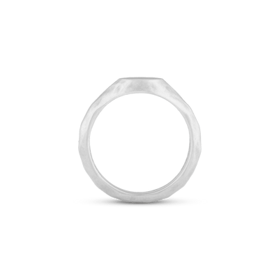 Liquid Metal Signet Ring Set - Platinum