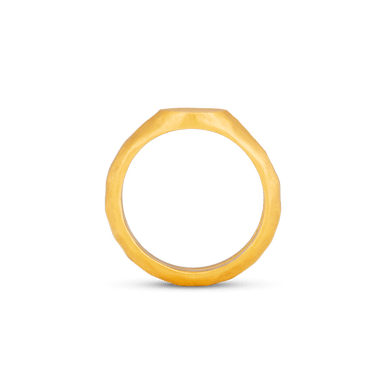Liquid Metal Signet Ring Set - Gold 9k
