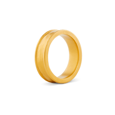 Liquid Metal Tube Ring - Gold 18k