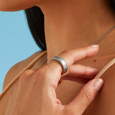 Liquid Metal Tube Ring - Platinum