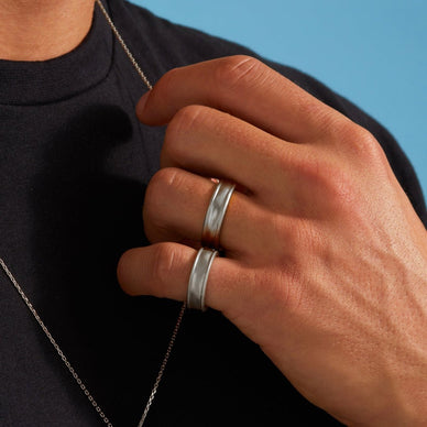 Liquid Metal Tube Ring - Platinum