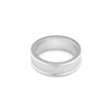 Liquid Metal Tube Ring - Platinum