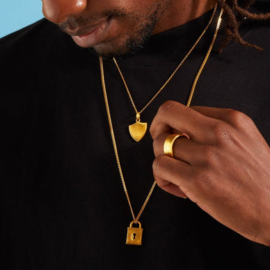 Lock Pendant - Gold 24k