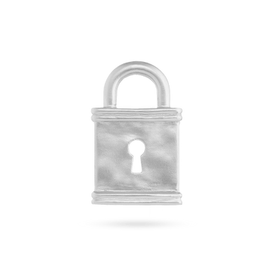 Lock Pendant - Platinum