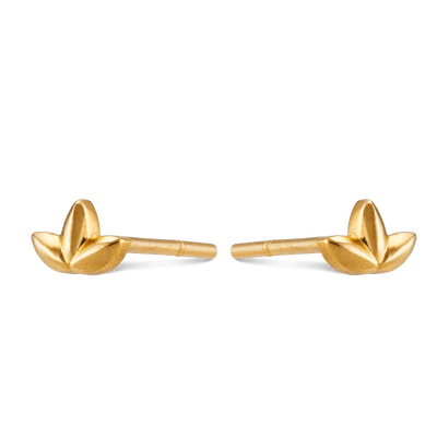 Lotus Stud Earrings - Gold 24k