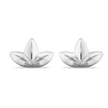 Lotus Stud Earrings - Platinum