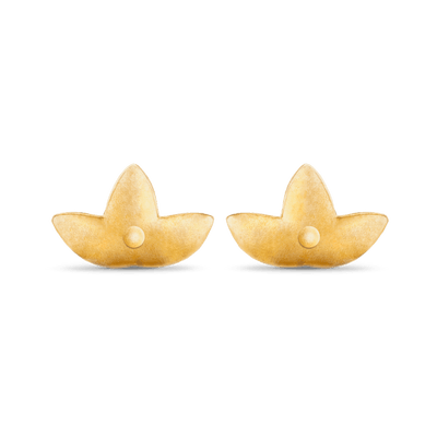 Lotus Stud Earrings - Gold 24k