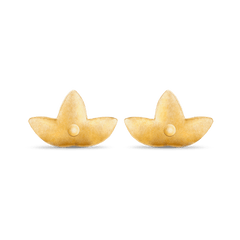 Lotus Stud Earrings - Gold 24k