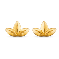 Lotus Stud Earrings - Gold 24k