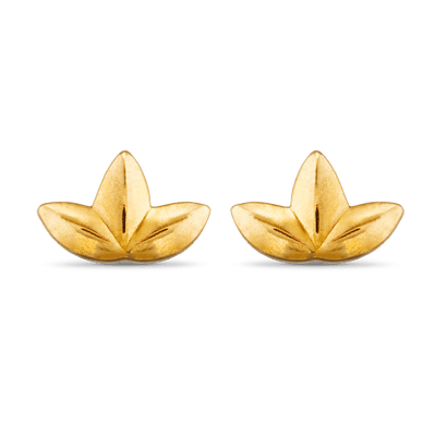 Lotus Stud Earrings - Gold 18k