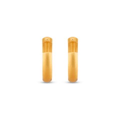 Medium Dome Hoop Earrings - Gold 18k