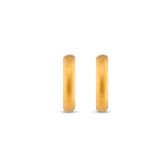 Medium Dome Hoop Earrings - Gold 18k