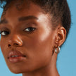 Medium Dome Hoop Earrings - Platinum