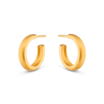 Medium dome hoop earrings